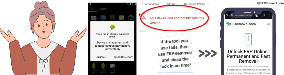 If the FRP Tool says "Unsupported Device," what now?
