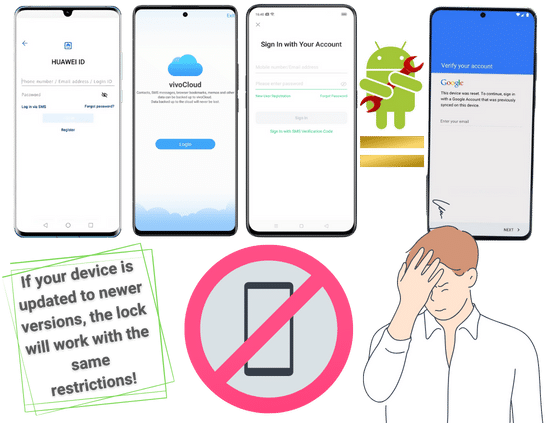 How does the FRP work in Different Android Versions?