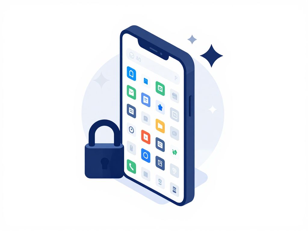 Illustration of a fully unlocked smartphone with an open padlock, representing an LG phone successfully bypassing the FRP lock and ready to use