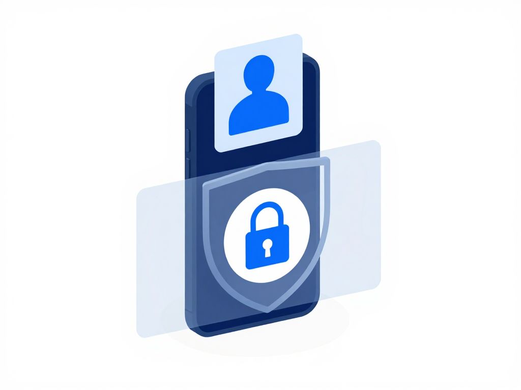 Illustration of a smartphone behind a security shield with a padlock, representing Factory Reset Protection on LG phones